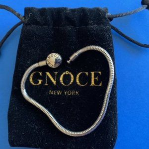GNOCE Basic Silver Metal Charm Bracelet